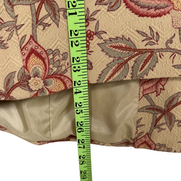 Talbots Vintage Blazer Jacket, Size 22W Petite, Brocade Floral Bird Silk Cotton - Picture 12 of 14